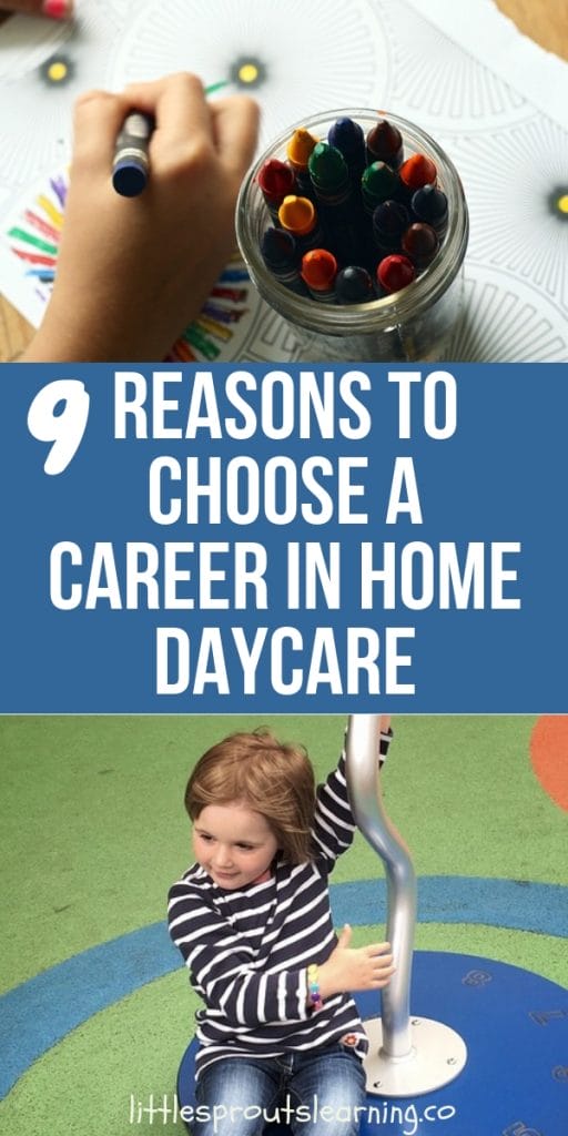 hand with crayons and a child playing on the playground