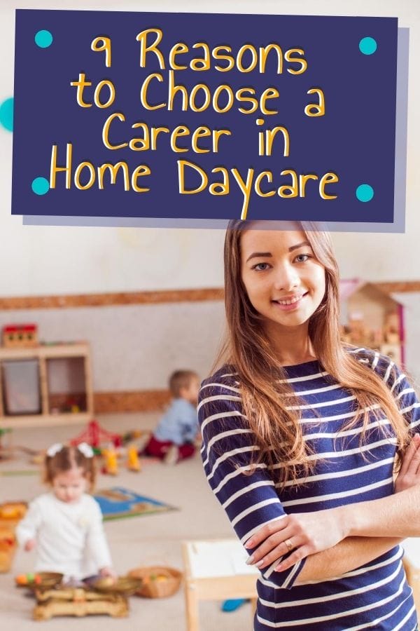 home daycare provider with kids playing in the background