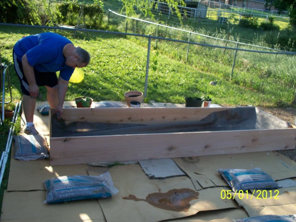 Building a children's garden raised bed