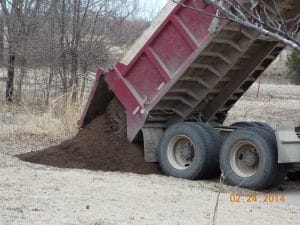 dump truck full of soil