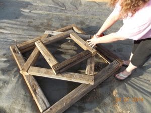 building an herb tower out of landscape timbers
