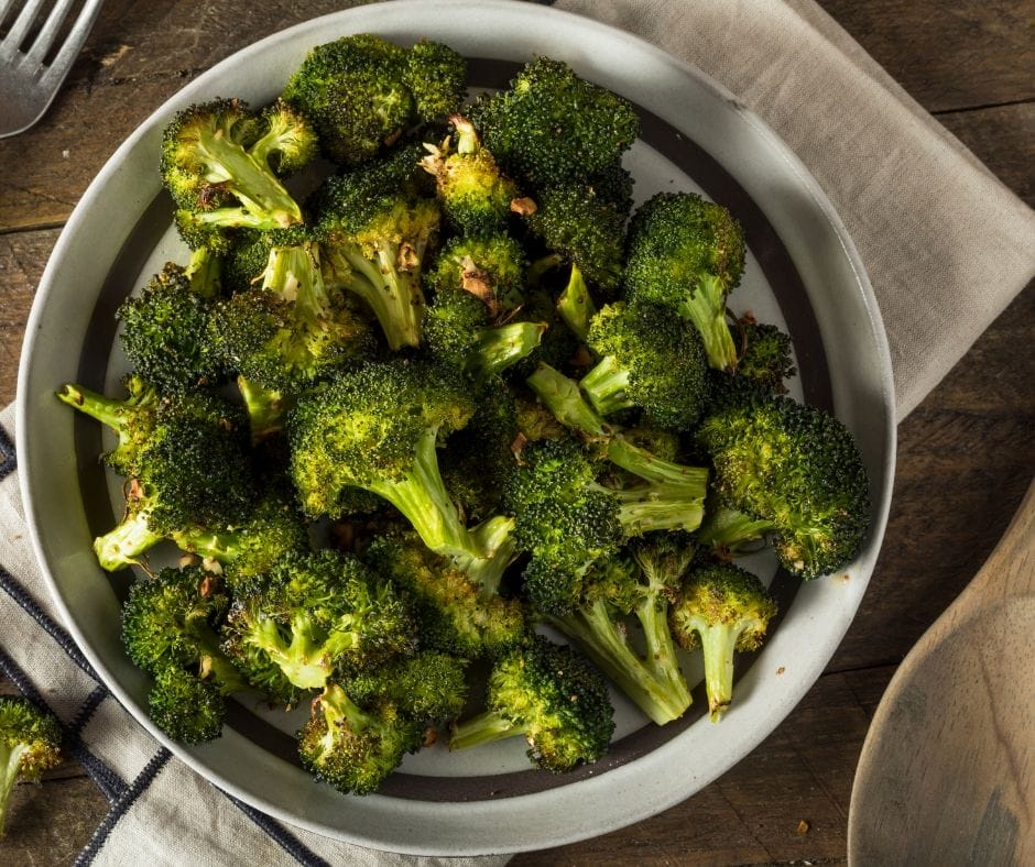 Roasting broccoli brings out a deep savory flavor like nothing else. This garlic parmesan roasted broccoli is going to change your mind about broccoli.