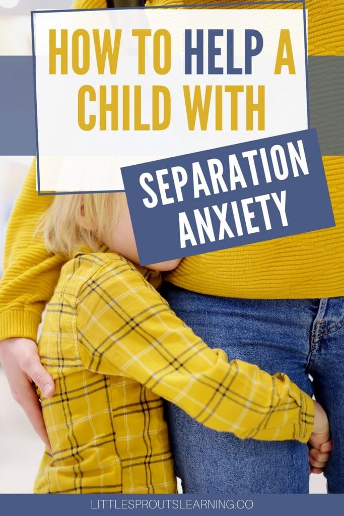 child holding tightly to mom with separation anxiety