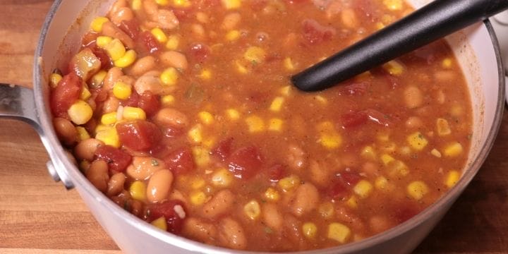 taco soup in a pot
