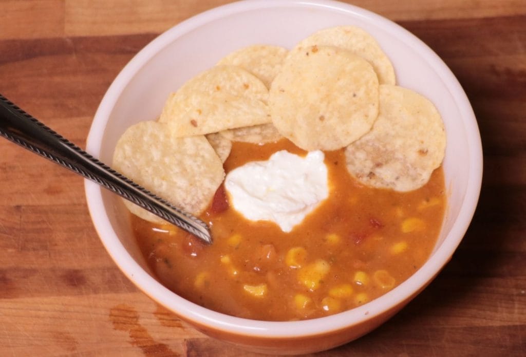 bowl of taco soup