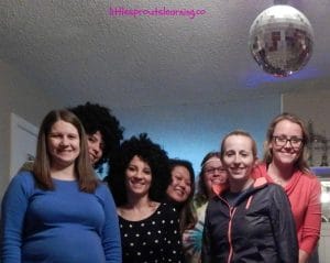 moms at a disco party