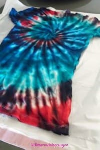 tye dye shirt at moms night out