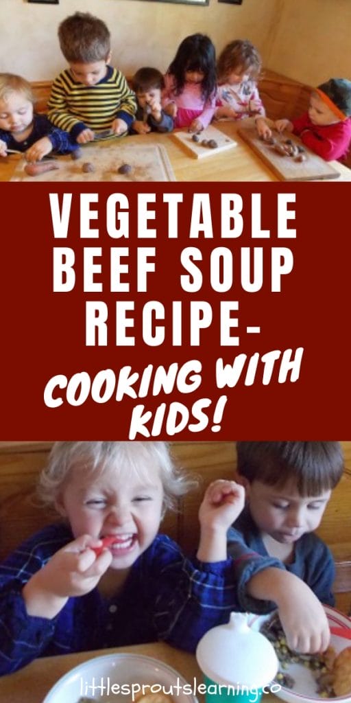 Cooking with kids is a great activity that teaches them a lot. Vegetable beef soup recipe for kids is delicious and fun to make. 