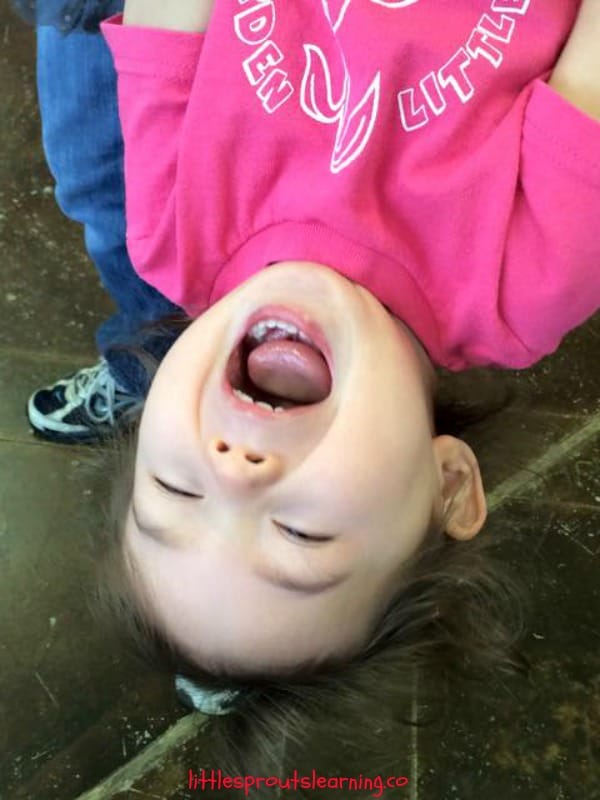 celebrating 20 years of childcare with a laughing child