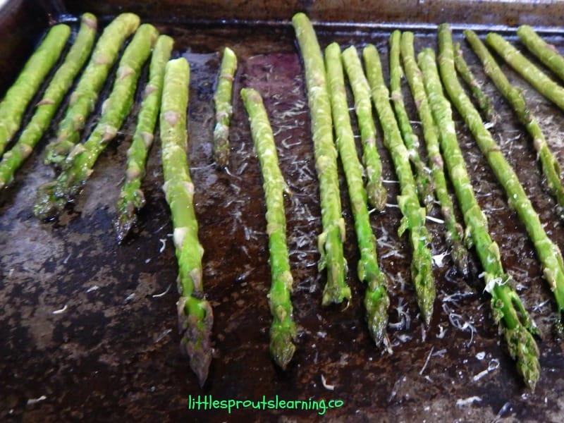 roasted asparagus with parmesean cheese