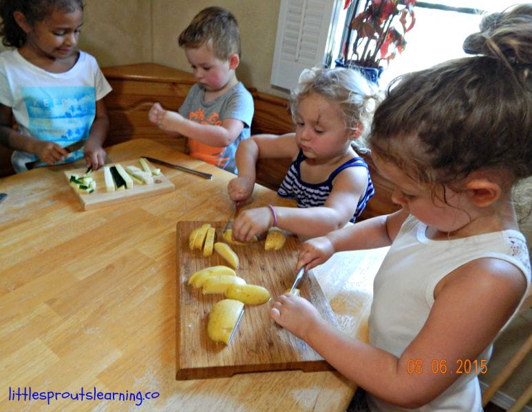 kids cooking friendship soup