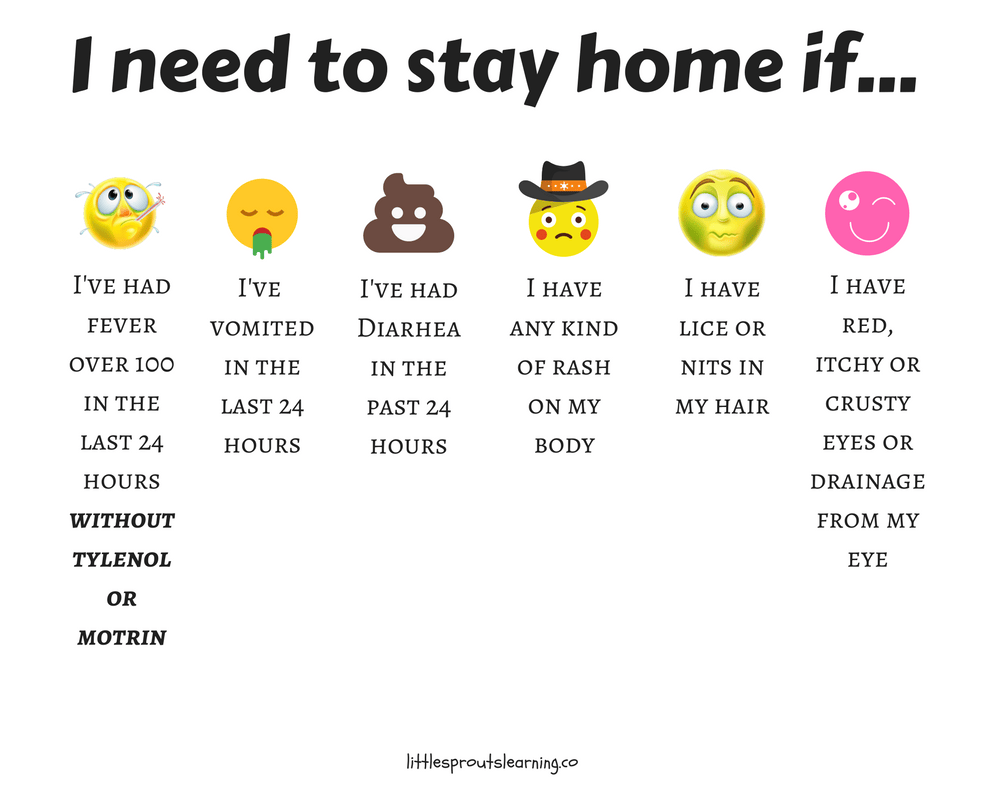 too sick for work or school chart