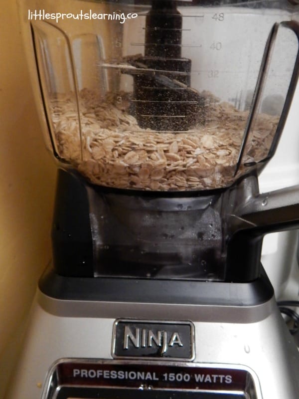 making quick oats for meatballs