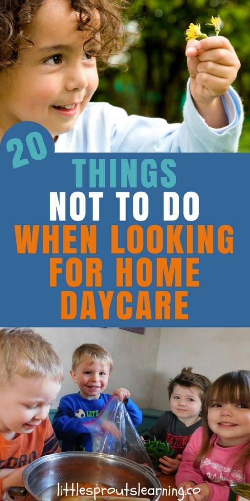 Kids in home daycare picking flowers and making a recipe at the table