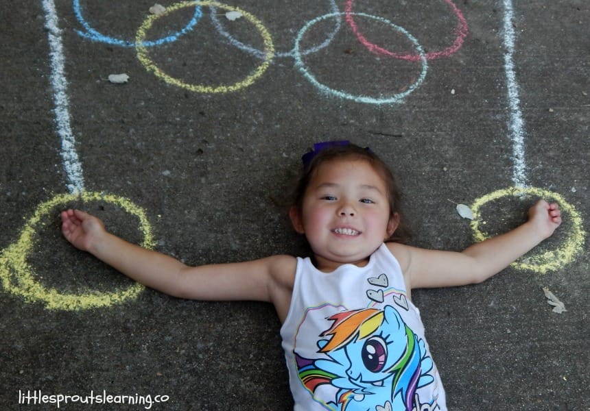 Summer Olympic activities poses for kids