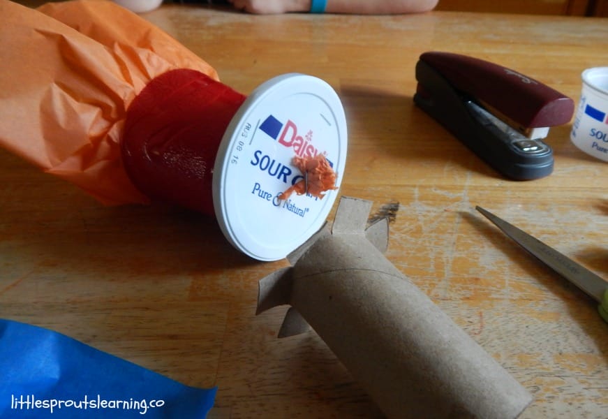 homemade olympic torch for summer games