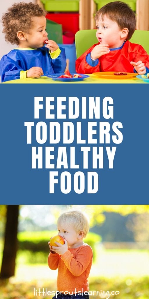 toddlers eating healthy food at the table