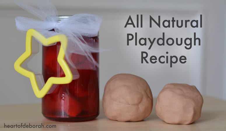natural playdough for a child's gift