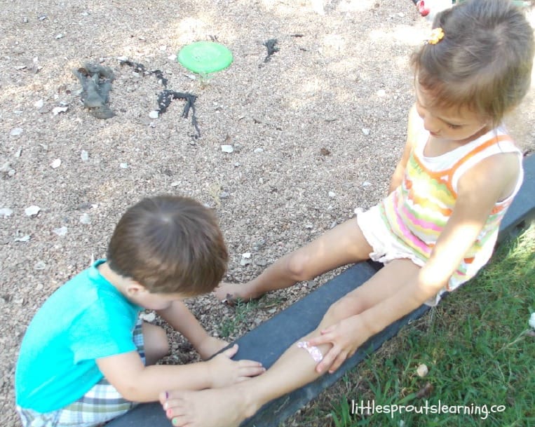 kids playing outside at daycare