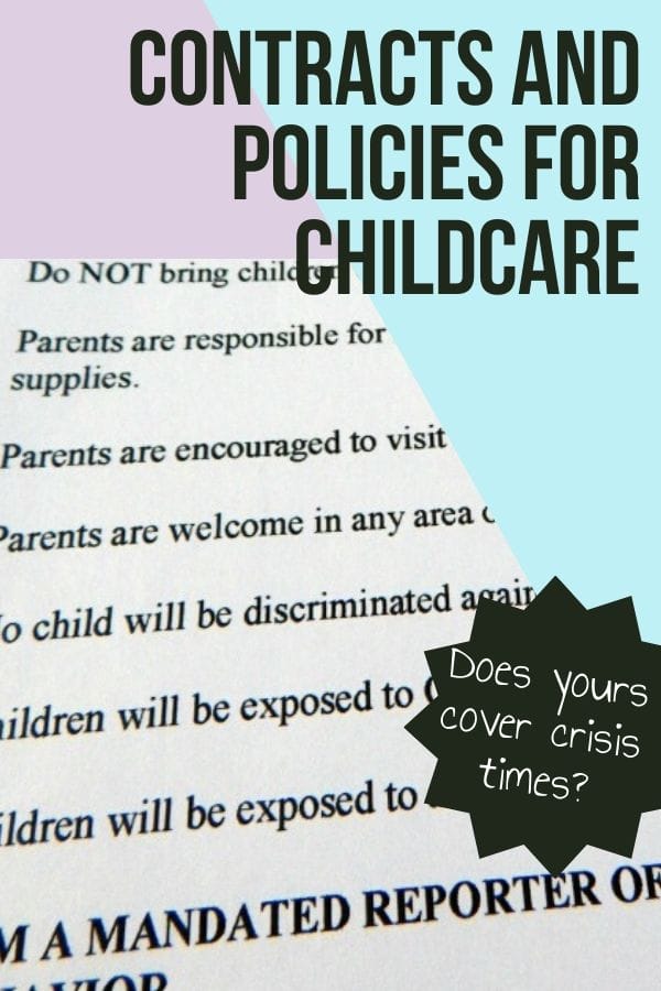 Contracts and policies for childcare are important for your business. Without them, your business will be much harder to keep a handle on.