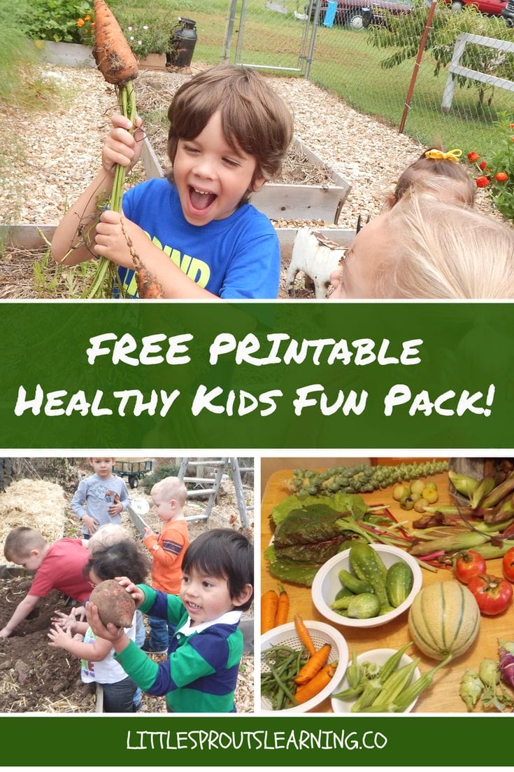 Free printable healthy kids fun pack!