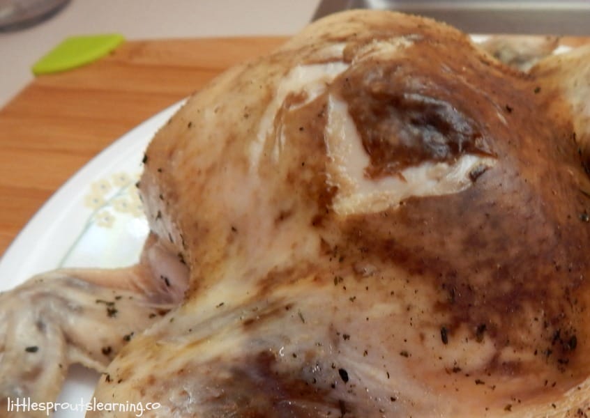 whole cooked chicken from the crock pot for leftover chicken meals