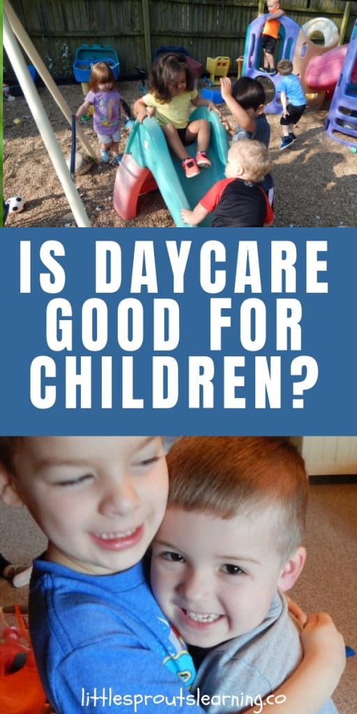 kids playing on the playground and hugging in the living room at daycare