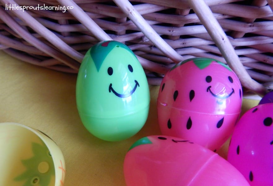 fruit and vegetable shaped easter eggs for stuffing