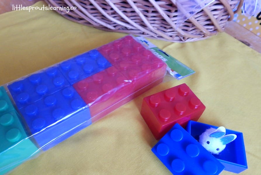 lego shaped easter eggs 