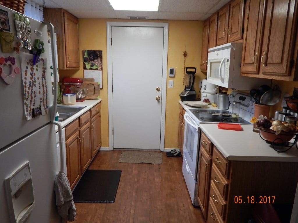 very small galley style kitchen