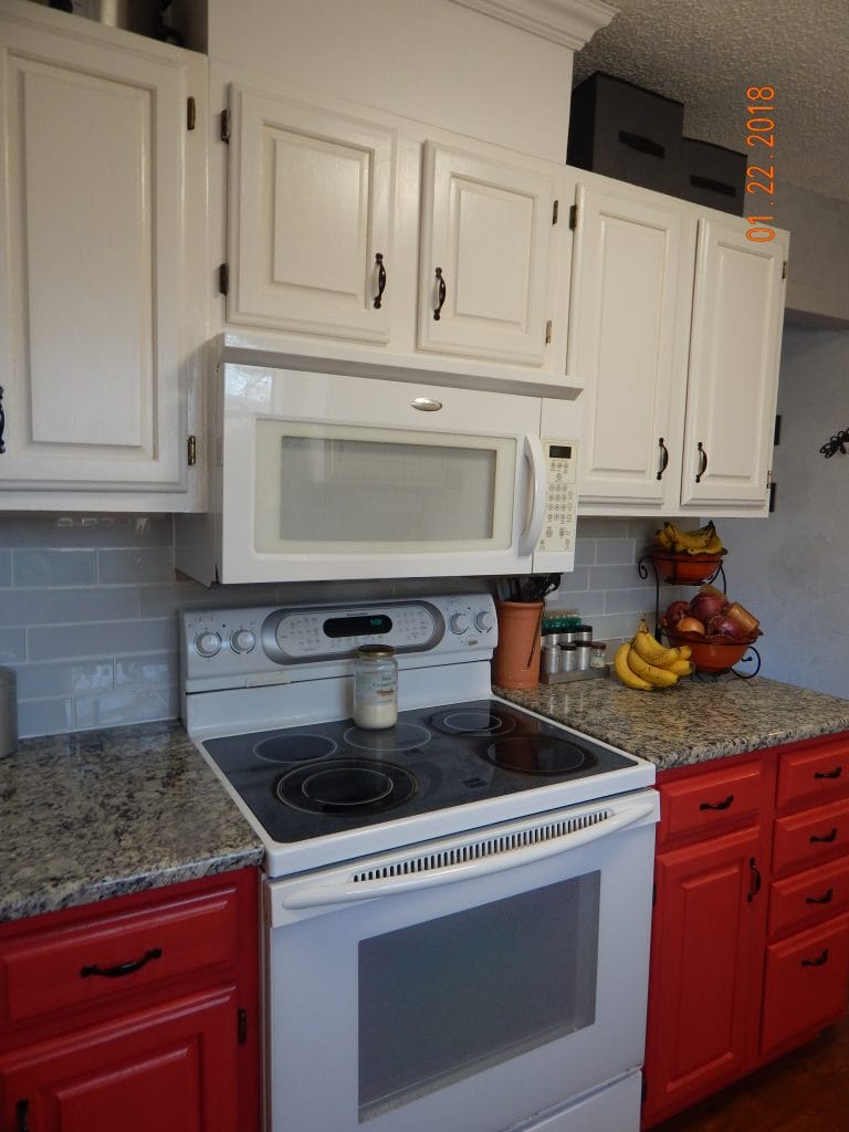 one side of galley style kitchen