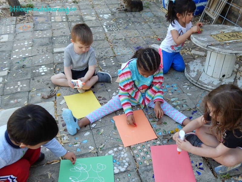 How to Make a Homemade Stepping Stone Patio, kid's activities, early childhood activities