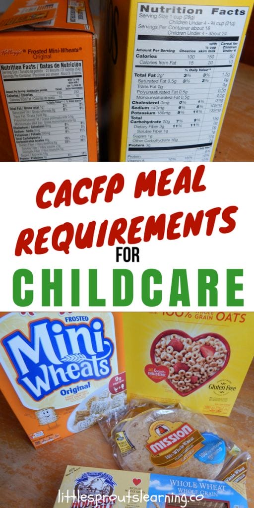 boxes of cereal on the table for the CACFP