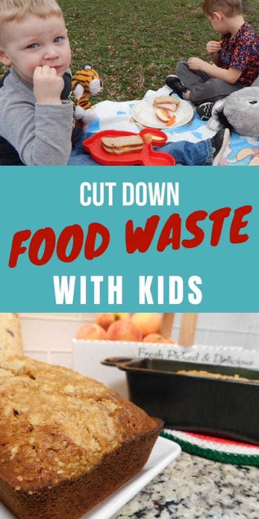Kids eating a picnic outside with stuffed animals on a blanket and homemade bread fresh out of the pan