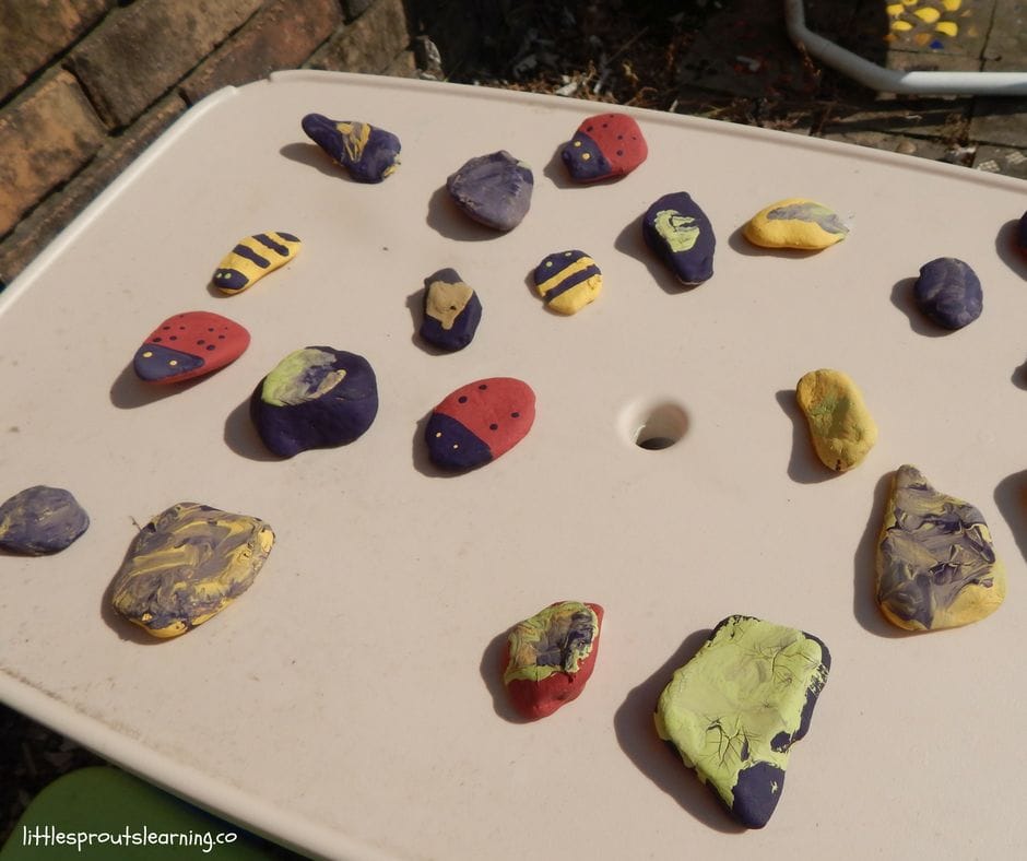 Painted Rocks in the Garden