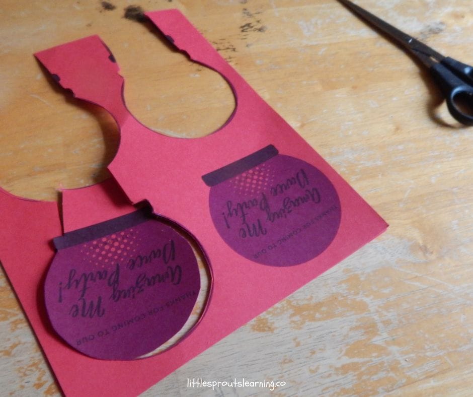 Cutting out microphone tops for all about me dance party