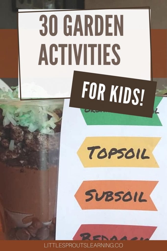 Layered dessert showing layers of soil using chocolate chips for bedrock, pudding for subsoil, crushed oreos for topsoil and coconut for organic matter