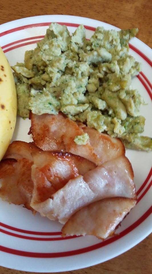 green eggs and ham made with natural ingredients