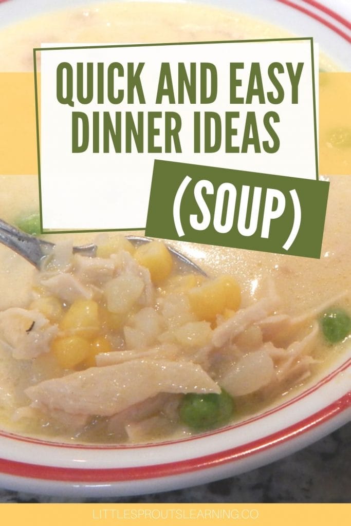 bowl of soup with a spoon