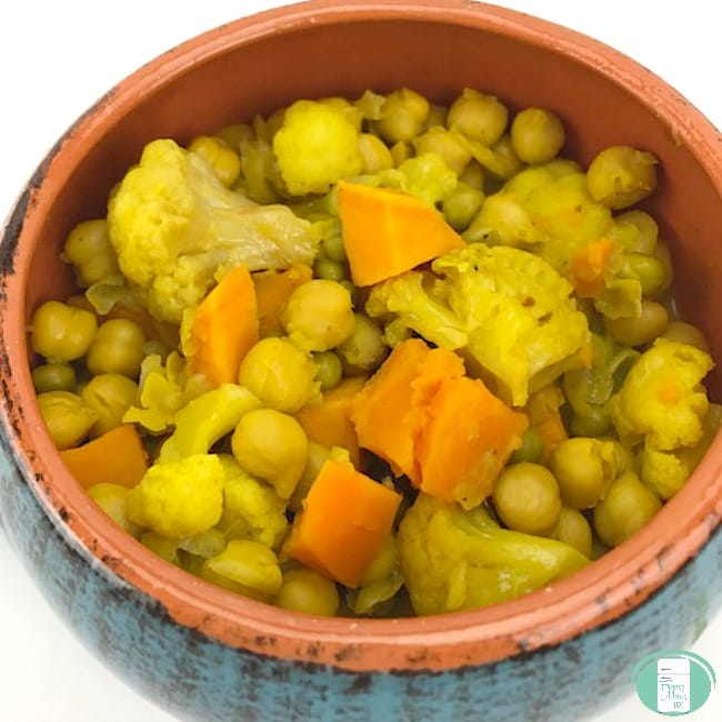 Chickpea and vegetable curry freezer meal