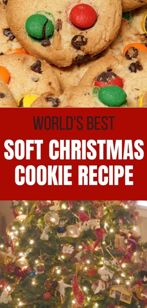 a gorgeous Christmas tree and some m and m chocolate chip cookies
