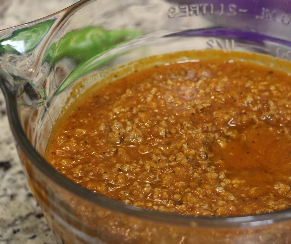 homeade spaghetti sauce in a bowl