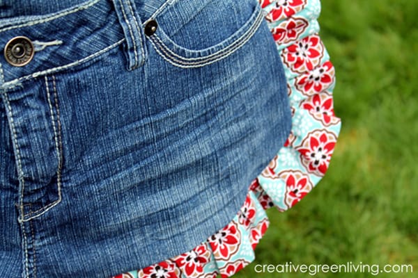 cute gardening apron made from recycled jeans