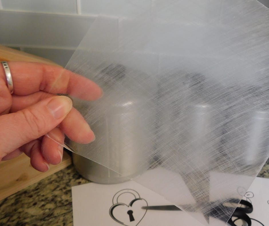 Scuffed up plastic for homemade shrinky dinks.