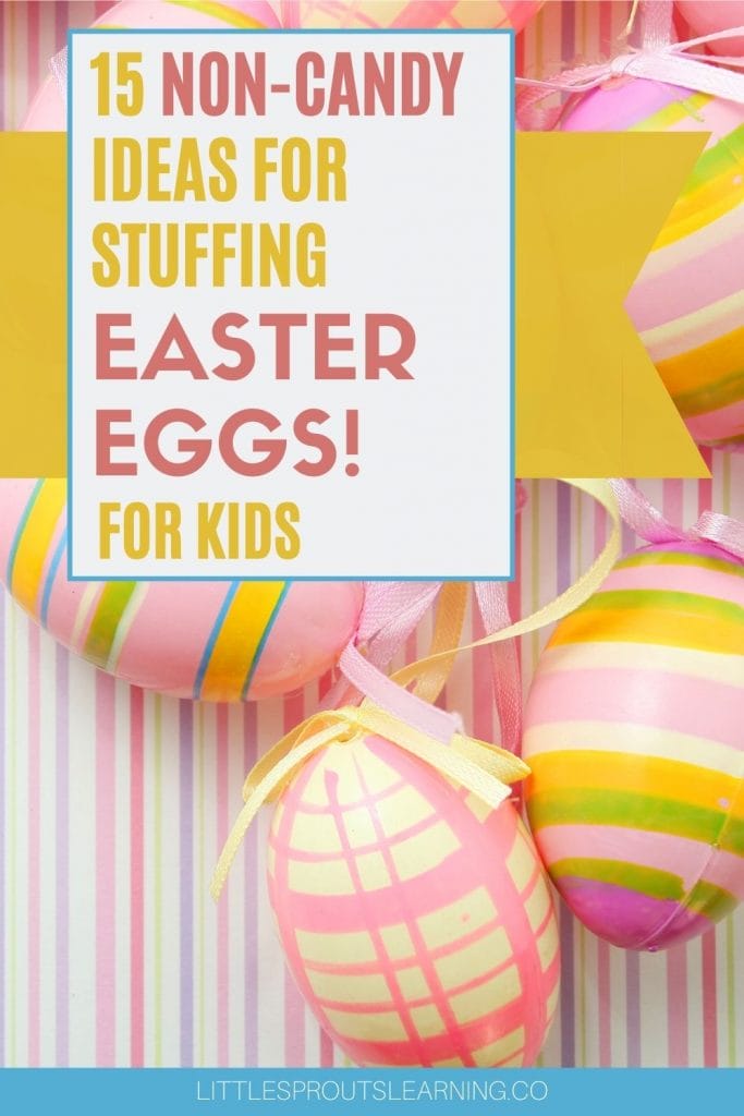 pink and yellow easter eggs arranged on a colorful board