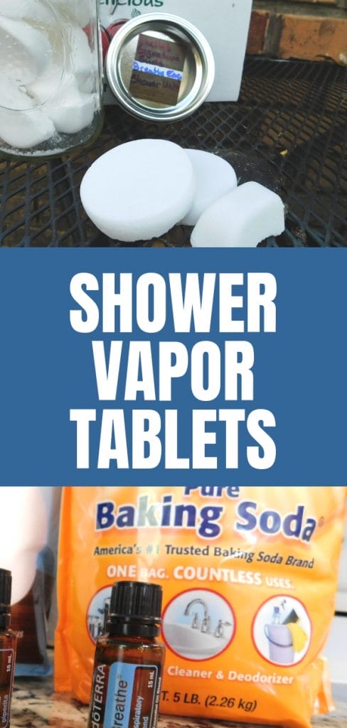 shower vapor tablets and the ingredients to make them.