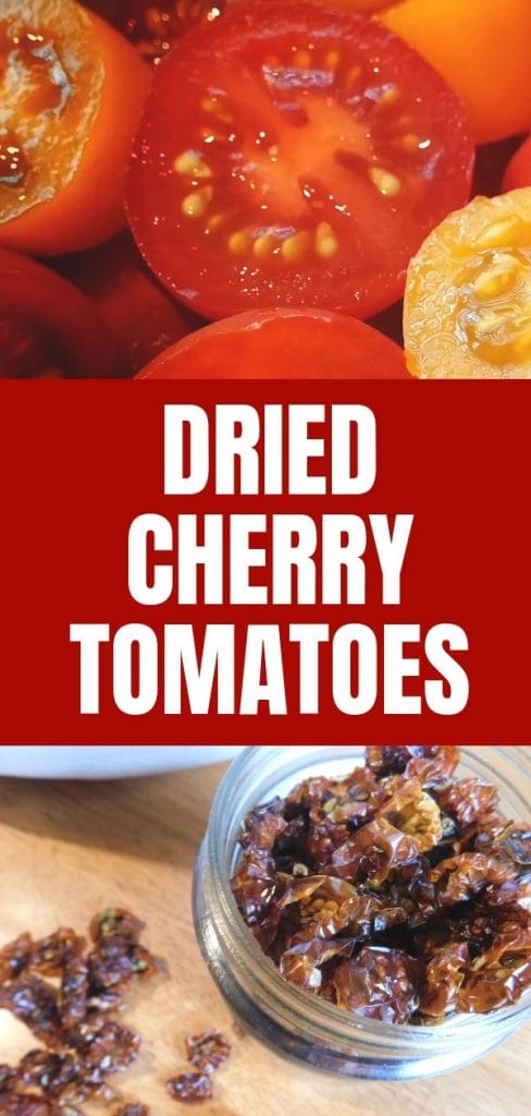 Dried cherry tomatoes are ridiculously delicious and chewy like raisins. Imagine a raisin that was bursting with amazing savory flavor.