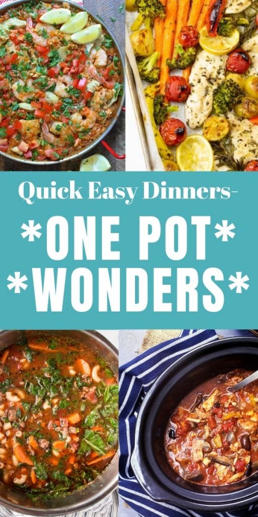 one pot easy dinner meals in skillets, sheet pans, instant pots and more