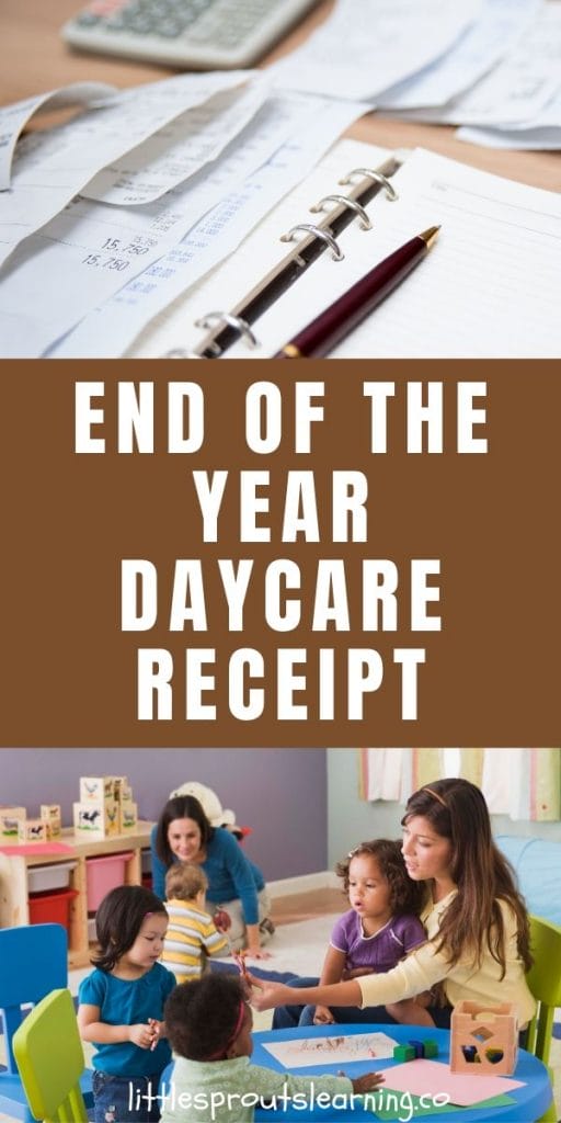 Every year daycare providers parents ask for receipts for what they paid them that year. These end of the year daycare receipts can be simple and quick.