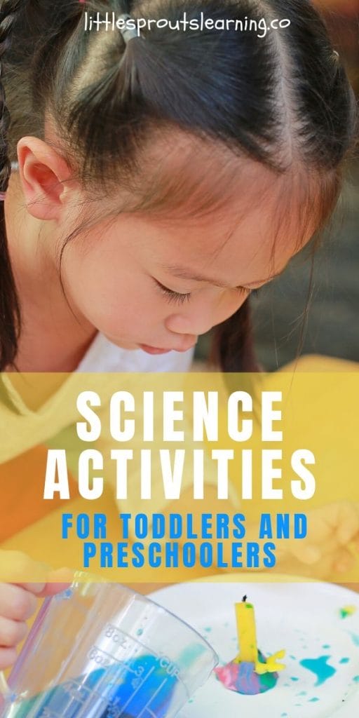 We love science at Little Sprouts, all different kinds. These science activities for toddlers and preschoolers are right up our alley.